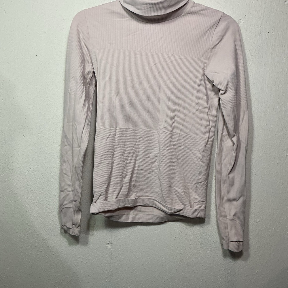 Athleta Soft Pink Ribbed Turtleneck